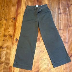 Ugh rise wide leg crop gap pants